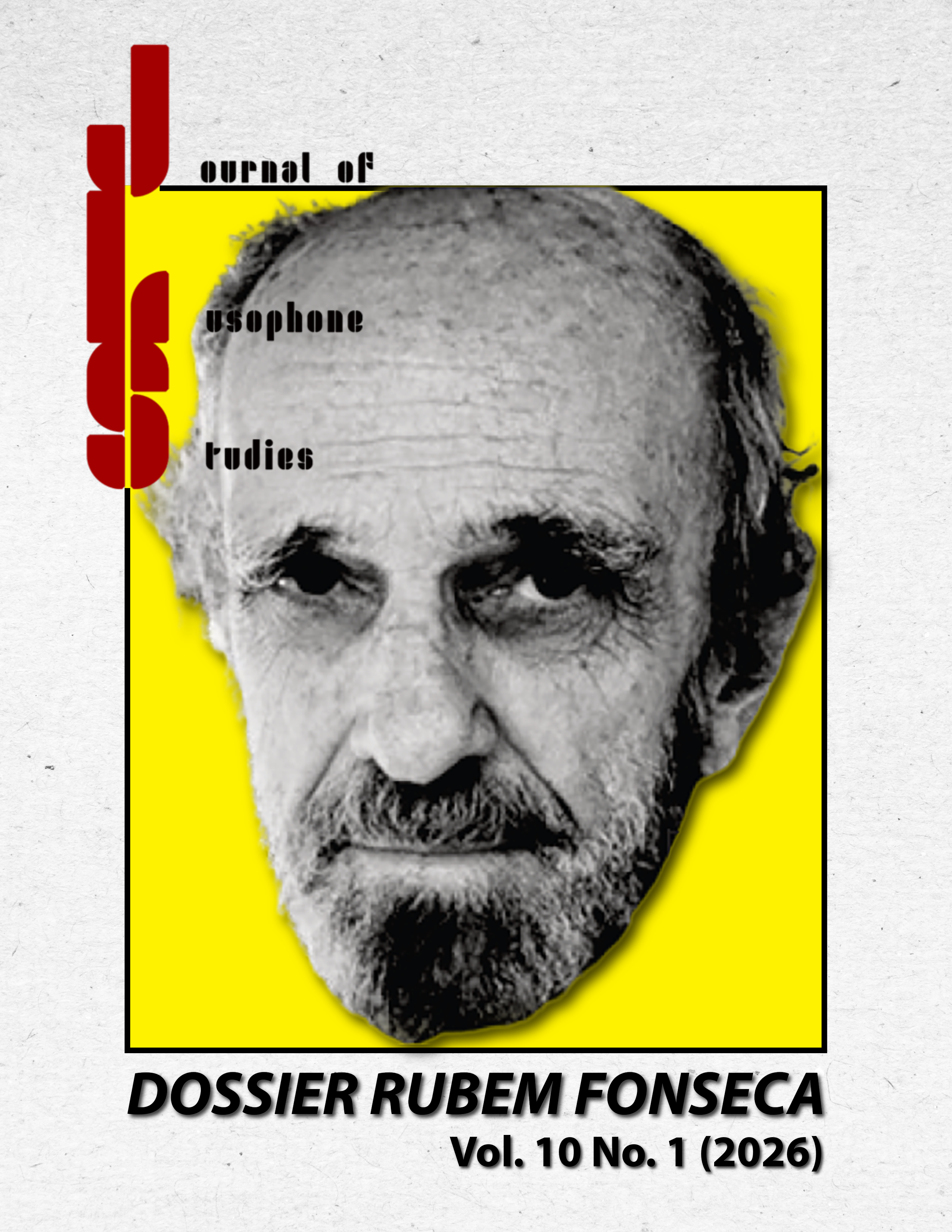 Cover of the Journal of Lusophone Studies Vol. 10, no. 1 (2026), Dossier Rubem Fonseca, featuring image of Rubem Fonseca